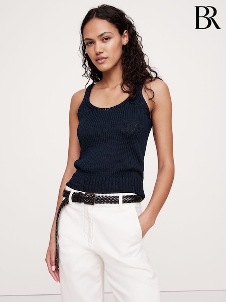 Banana Republic Navy Blue Cotton Jumper Tank (H14108) | £60