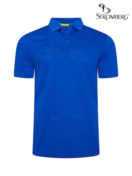 Stromberg Mens Blue Abbeydale Golf Polo Shirt (H14157) | £35