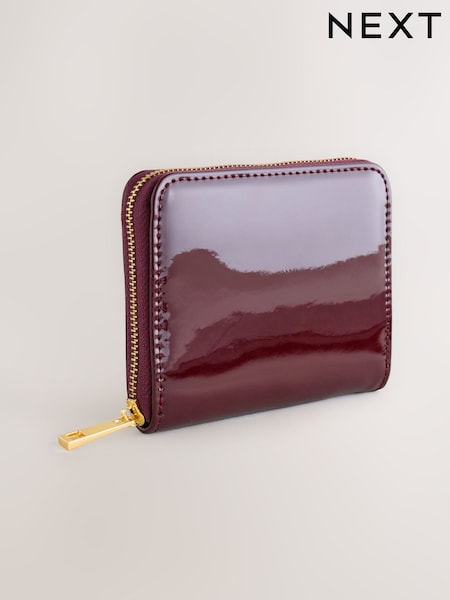 Berry Red Midi Zip Around Purse (H14169) | £12