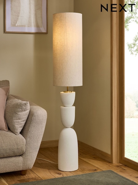 White Kara Floor Lamp (H14272) | £175