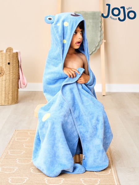 JoJo Maman Bébé Blue Monster Large Hooded Towel (H14564) | £24