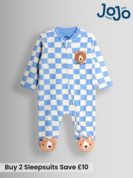 JoJo Maman Bébé Blue Sleepsuit (H14565) | £22
