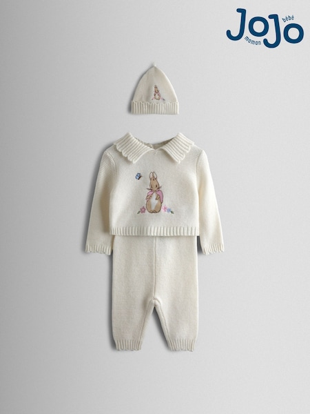 JoJo Maman Bébé Cream Knit 3-Piece Set (H14585) | £34 - £36
