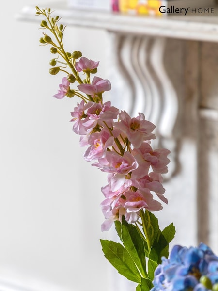 Gallery Home 12 Pack Pink Tall Faux Vintage Hollyhock Floral Stems (H14642) | £72