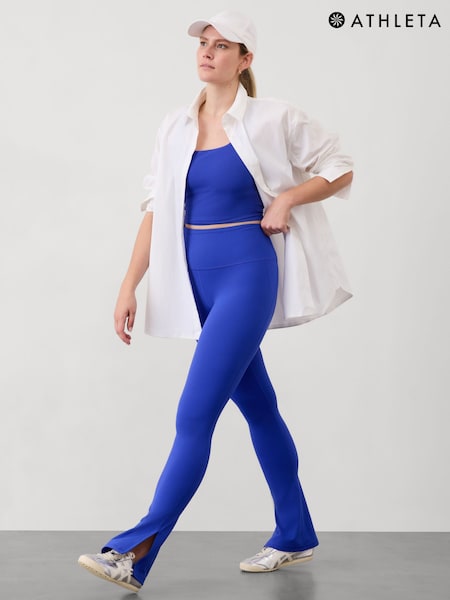 Athleta Blue Elation Ultra High Rise Split Slim Flare Legging (H14717) | £80