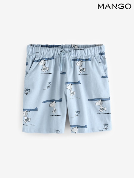 Mango Blue Snoopy Sweat Shorts (H14729) | £16