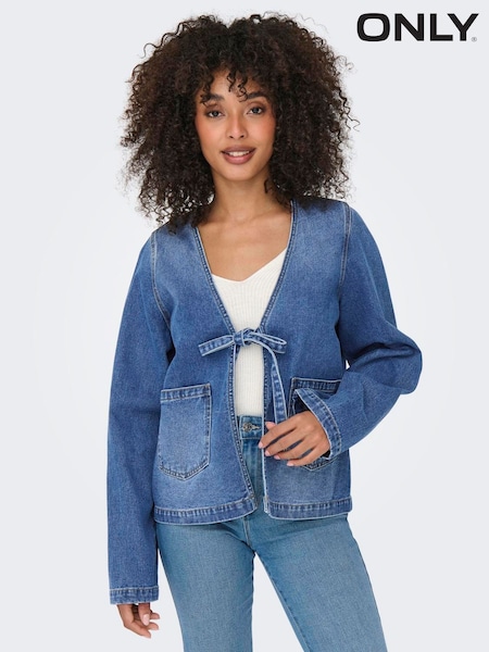 ONLY Blue Tie Front Denim Shirt (H14765) | £45