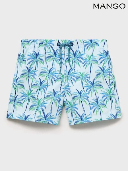 Mango Blue Printed Swimming Trunks (H14787) | £16