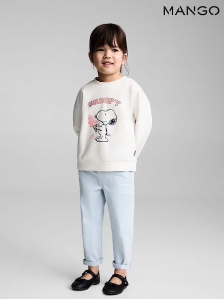 Mango Cream Snoopy Print Sweatshirt (H14789) | £23