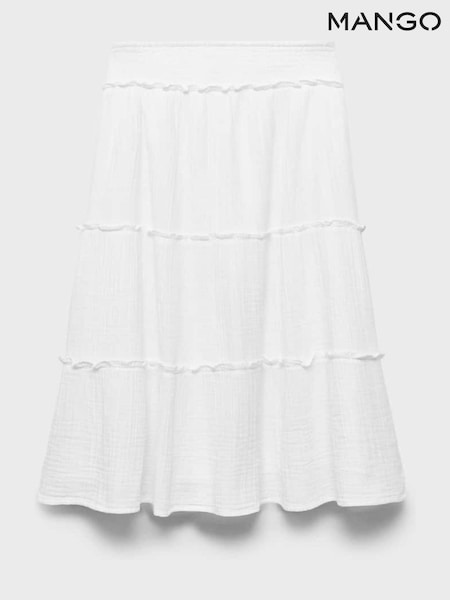 Mango White Skirt Maria Skirt (H14795) | £26