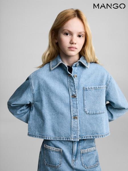 Mango Blue Crop Denim Jacket (H14798) | £28