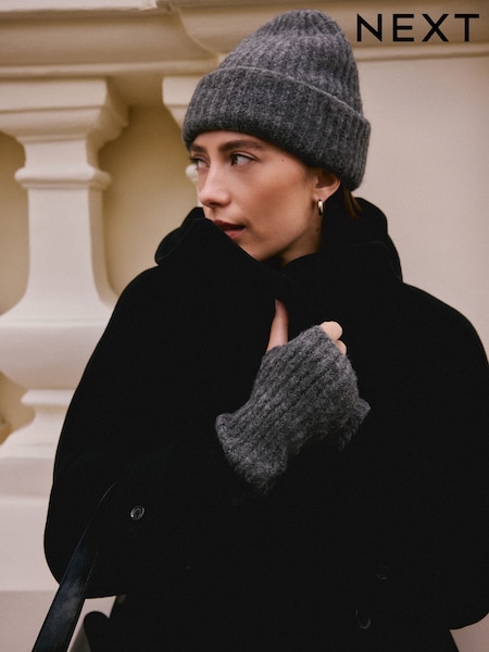Grey Alpaca Blend Hand Warmers (H14818) | £18
