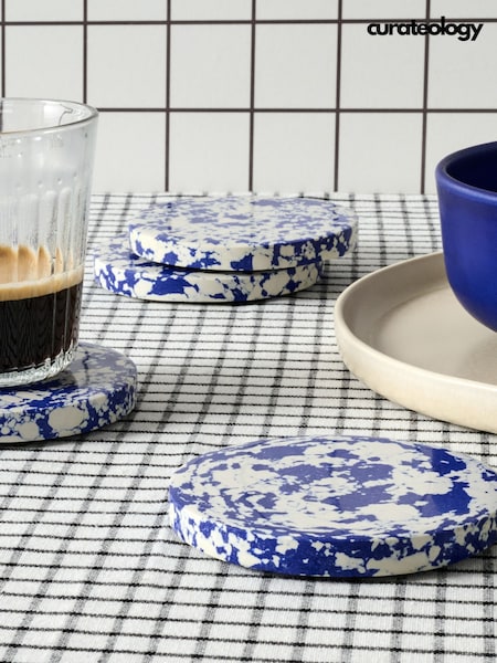 Curateology Set of 8 Blue Rock Coasters (H15009) | £44
