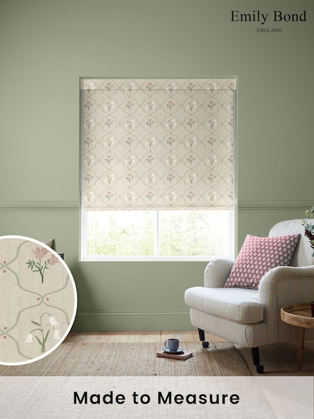 Emily Bond Rose Pink Margot Made to Measure Roller Blind (H15050) | £58
