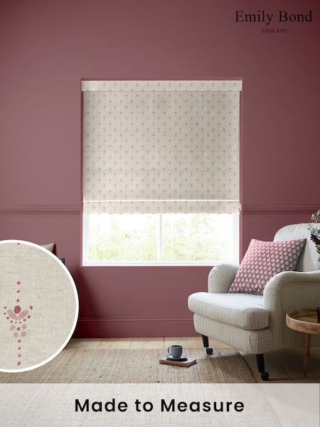 Emily Bond Blossom Pink Honor Made to Measure Roman Blind (H15056) | £84