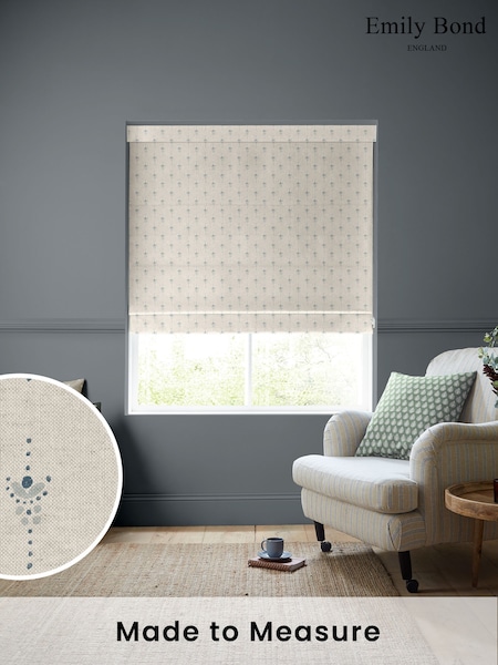 Emily Bond Fowey Blue Honor Made to Measure Roman Blind (H15063) | £84