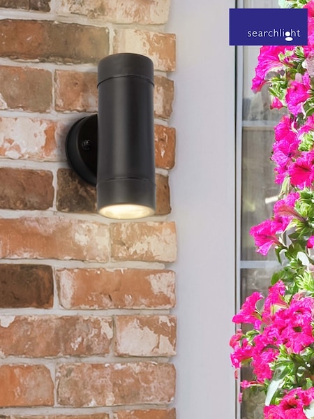 Searchlight Black Sierra Outdoor LED 2Lt Wall Light (H15076) | £25
