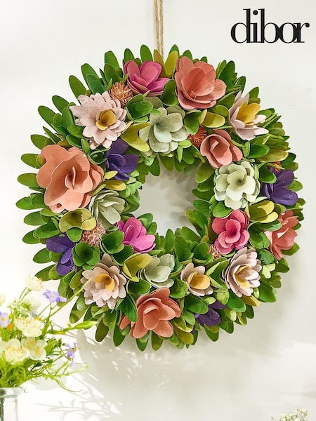 Dibor Green Secret Garden Wreath (H15149) | £25