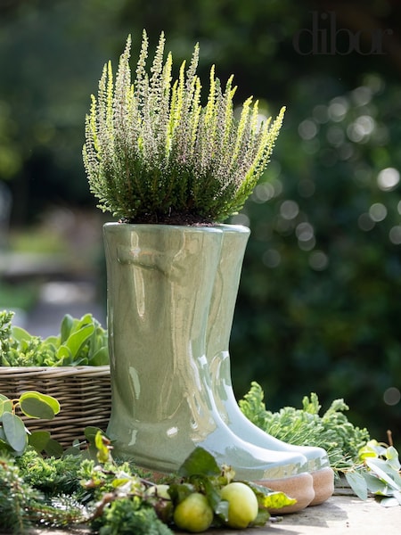 Dibor Green Large Wellington Boots Planter (H15163) | £38