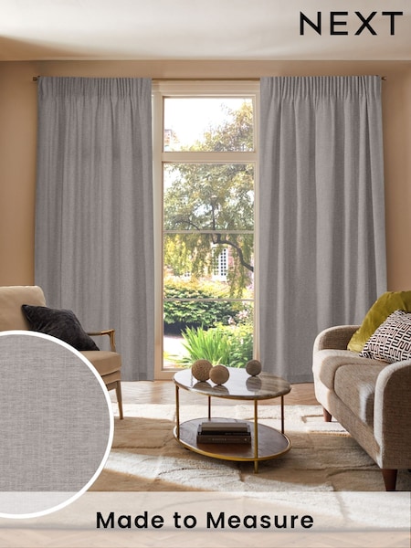 Dove Grey Bellum Made to Measure Curtains (H15306) | £100