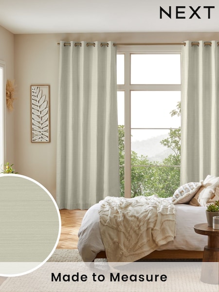 Oyster Natural Ire Made to Measure Curtains (H15308) | £100