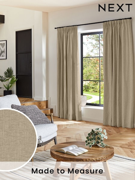 Natural Sesame Bellum Made to Measure Curtains (H15316) | £100