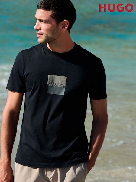 HUGO Black Split Box Logo T-Shirt (H15341) | £45