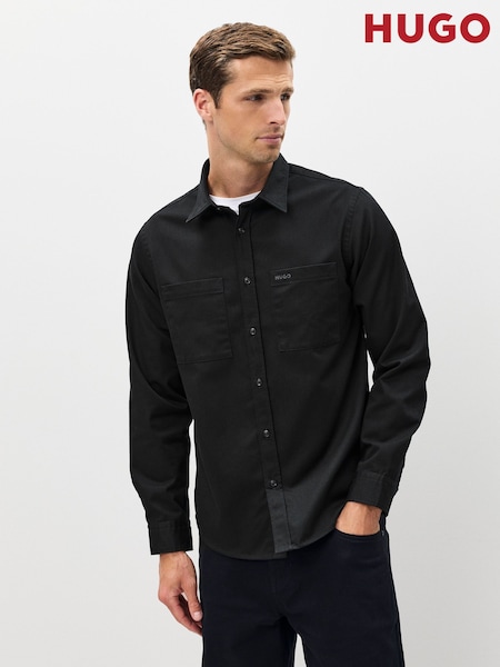 HUGO Black Egrin Shirt (H15355) | £99