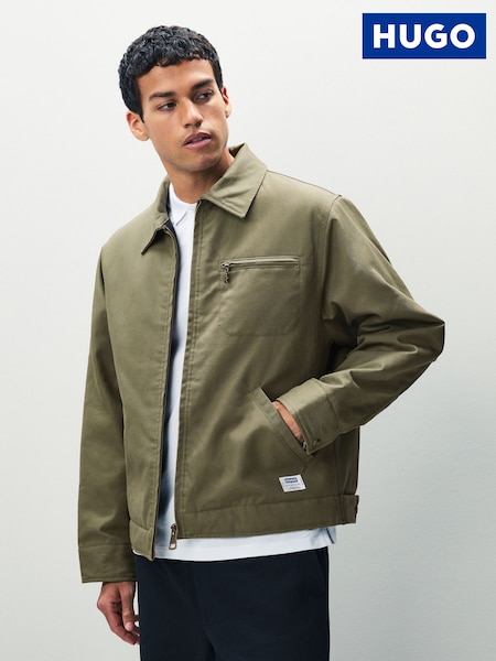 HUGO Green Zip Up Jacket with Pocket (H15360) | £199