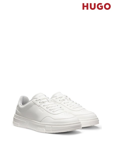 HUGO White Tonal Logo Trainers (H15372) | £169