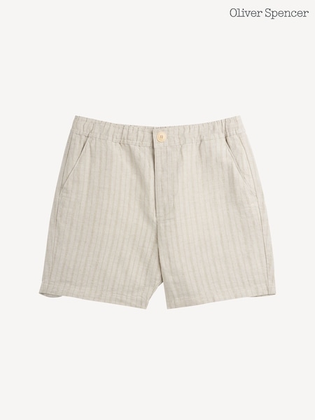 Oliver Spencer Cream Osborne Drawstring Brenner Shorts (H15408) | £160