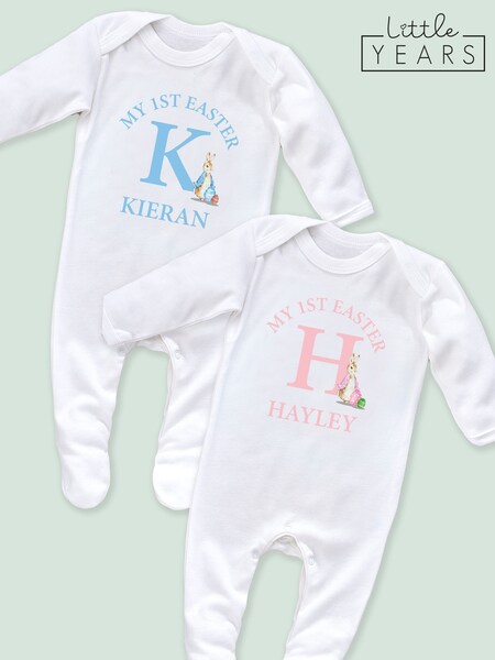 Little Years Personalised Peter Rabbit Easter Sleepsuit (H15423) | £16
