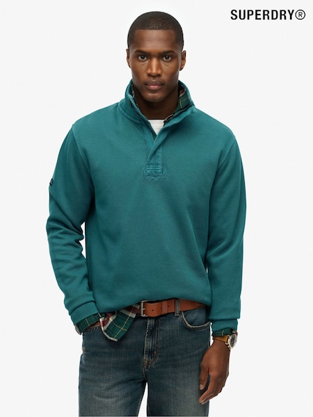 Superdry Green Classic Pique Half Zip Jumper (H15500) | £55