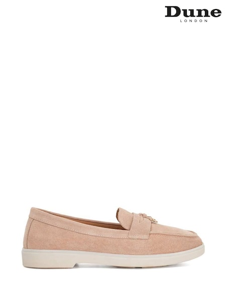 Dune London Pink Grinning Unlined Suede Loafers (H15586) | £99