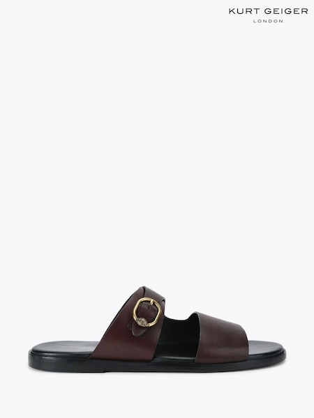 Kurt Geiger London Brent Brown Sandals (H15590) | £159