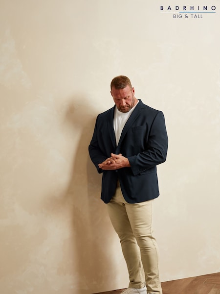 BadRhino Big & Tall Blue Plain Suit Jacket (H15605) | £80