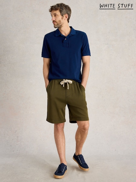 White Stuff Green Brampton 100% Organic Cotton Jersey Shorts (H15781) | £39