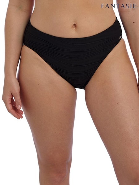 Fantasie Black Regular Length Beach Waves Bikini Bottoms (H15882) | £29