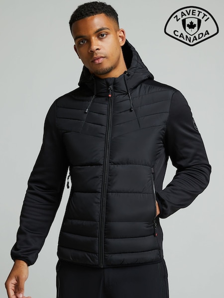 Zavetti Canada Lazino Hybrid Puffer Black Jacket (H15924) | £90