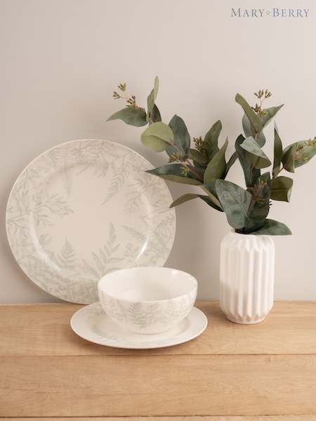 Mary Berry 12 Piece Green Botanical Dinner Set (H15928) | £110