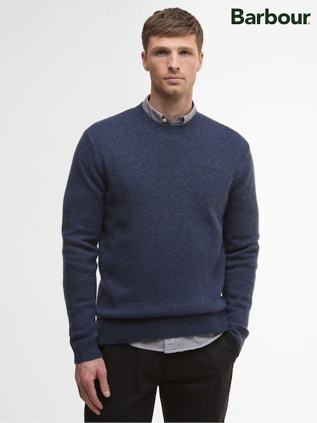 Barbour® Navy Marl Covent Crew Neck Jumper (H16008) | £149