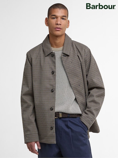 Barbour® Natural Check Short Lorden Showerproof Jacket (H16034) | £199