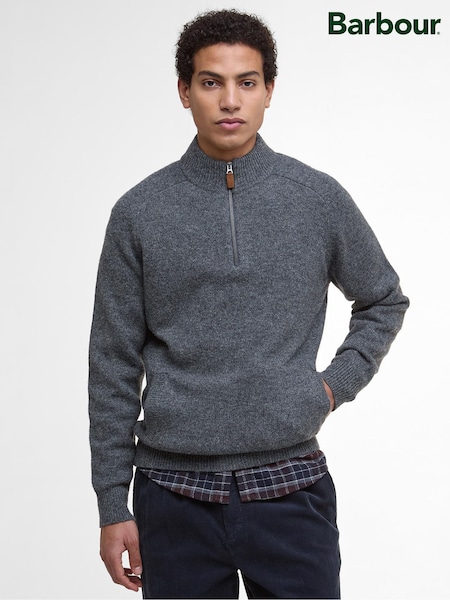Barbour® Charcoal Talder Half Zip Jumper (H16050) | £119