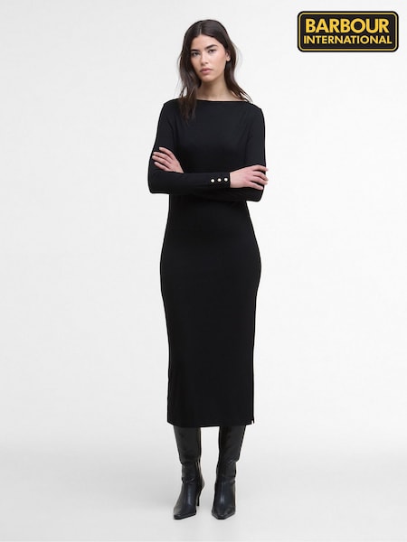 Barbour® International Olivios Midi Black Dress (H16057) | £80
