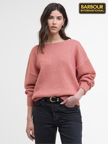 Barbour® International Pink Knitted Jumper (H16058) | £109
