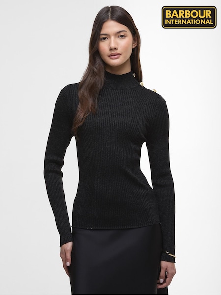 Barbour® International Black Knitted Jumper (H16064) | £90
