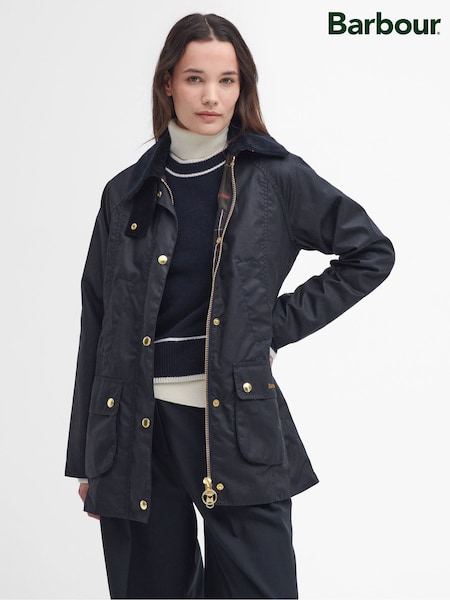 Barbour® Navy Modern Beadnell Wax Jacket (H16083) | £269