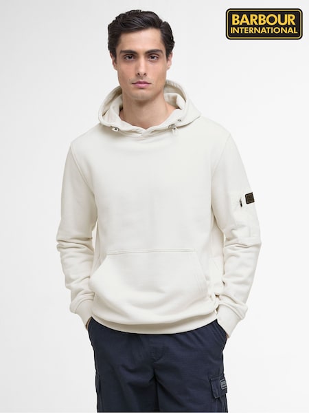 Barbour® International White Ewan Hoodie (H16118) | £109