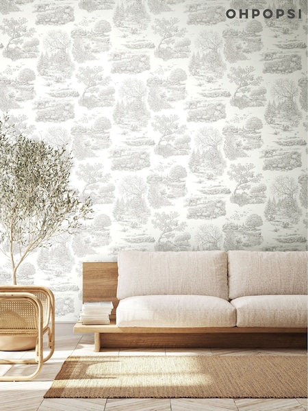 Ohpopsi Dove Eve Toile Wallpaper (H16270) | £73