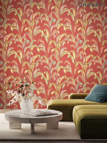 Ohpopsi Atomic Orange Revive Wallpaper (H16280) | £83